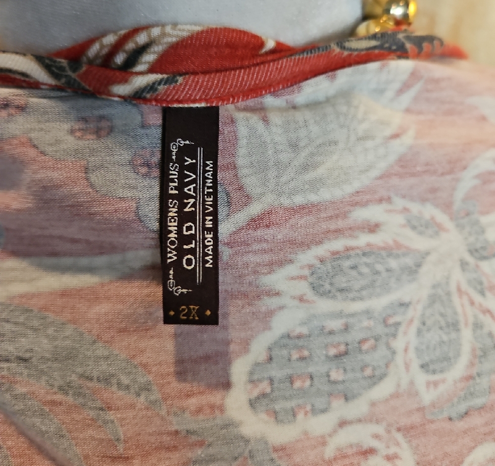 Old Navy Red Floral Wrap Maxi Dress - Picture 8 of 8